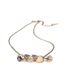 Armani Exchange Gold Multi Ring Decorative Necklace