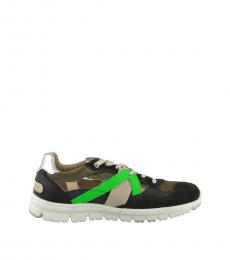 Dolce & Gabbana Multicolor Leather Suede Sneakers