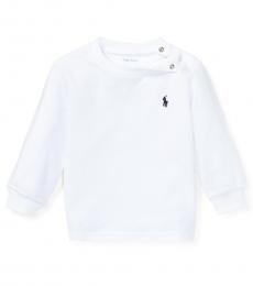 Ralph Lauren Baby Boys White Long Sleeve T-Shirt
