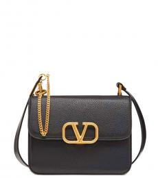 Valentino Garavani Black V Sling Medium Crossbody