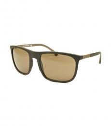 Emporio Armani Black-Brown Square Sunglasses