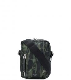 Dolce & Gabbana Black Green Logo Small Crossbody