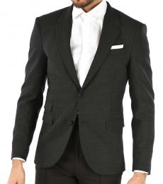 Neil Barrett Dark Grey Single Breasted Slim Fit Blazer