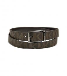 Michael Kors Brown Large Logo Reversible Belt