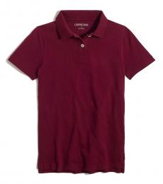 J.Crew Little Girls Vintage Burgundy Uniform Polo