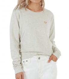 True Religion Heather Oat Logo Crewneck Sweatshirt