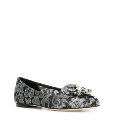 Dolce & Gabbana Black Silver Vally Dancer Ballerinas