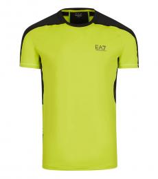 Emporio Armani Neon Yellow Front Logo T-Shirt