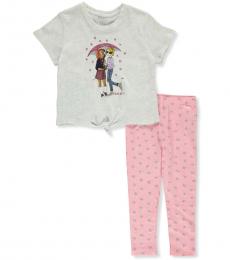 DKNY 2 Piece Top/Legging Set (Little Girls)