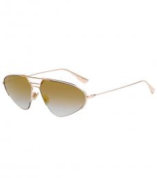 Christian Dior Gold Mirror Aviator Sunglasses