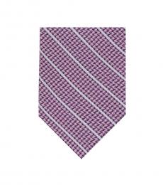 Pink-Black Pillar Striped Slim Tie