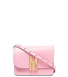 Moschino Light Pink Logo Mini Crossbody Bag