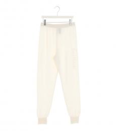 Balmain Boys White Embossed Logo Wool Joggers