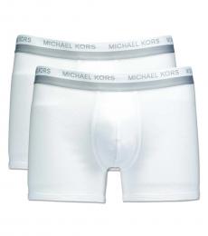 Michael Kors White Ultimate Rib Basic Boxer Briefs 2-Pack