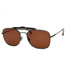 Brown Aviator Sunglasses