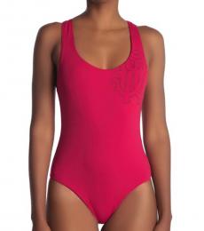 Roberto Cavalli Red One- Piece Swimsuit