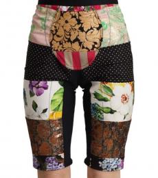 Dolce & Gabbana Multi Color High Waist Cropped Pants