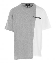 Grey Colorblock Logo T-Shirt
