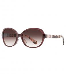 Kate Spade Brown Gradient Oval Sunglasses