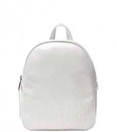 Versace Jeans Couture White Logo Small Backpack
