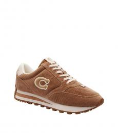 Coach Brown Lace Up Sneakers