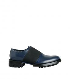 Versace Blue Leather Loafers