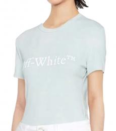 Off-White Light Blue Roundneck T-Shirt