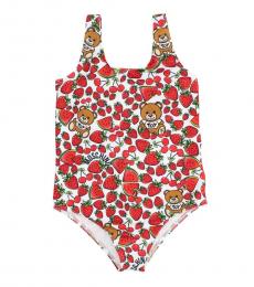 Moschino  1 Piece Multi Color Teddy Swimsuit (Little Girls)