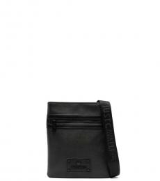 Just Cavalli Black Logo Patch Small Crossbody Bag