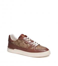 Coach Brown Clip Court Sneakers