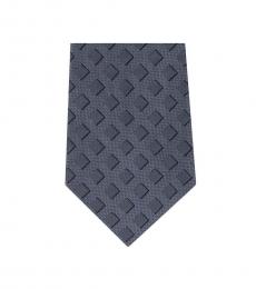 Michael Kors Grey Neat Shadow Square Slim Silk Tie