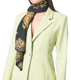 Versace Jeans Couture Black Baroque Print Scarf
