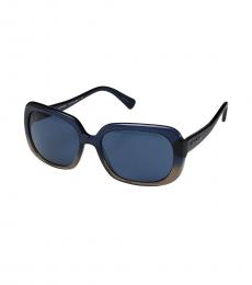 Coach Blue Glitter Gradient Sunglasses