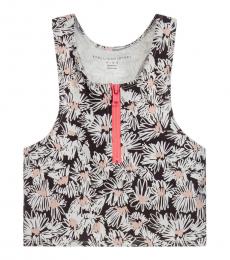 Stella McCartney Girls Black Floral Cropped Top