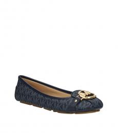 Michael Kors Blue Signature Fulton Ballet Flats