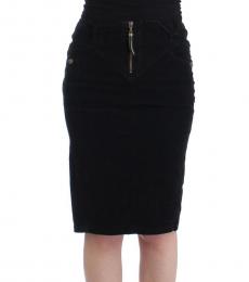 Black Corduroy Pencil Skirt