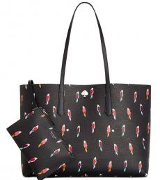 Kate Spade Black Molly Perforated Large Tote