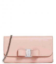 Salvatore Ferragamo Light Pink Bow Small Crossbody