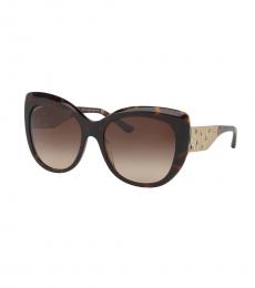 Bulgari Brown Gradient Butterfly Sunglasses