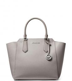 Michael Kors Pearl Grey Hayes North South Large Satchel