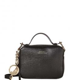 Versace Collection Black Top-Zip Small Crossbody
