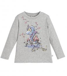 Stella McCartney Girls Grey Dragon T-Shirt