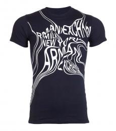 Armani Exchange Navy Blue Slim Fit Logo T-Shirt