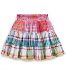 Ralph Lauren Little Girls Multi Tiered Madras Skirt