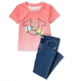 True Religion 2 Piece Top/Jeans Set (Little Girls)