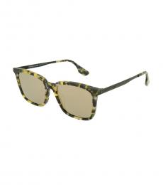 McQ Alexander McQueen Black-Yellow Rectangle Sunglasses