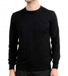 Black Wool Crewneck Sweater