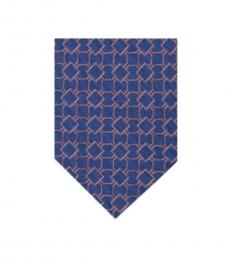 Blue Geo Slim Classic Tie
