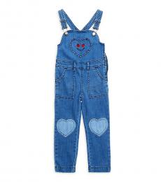 Stella McCartney Little Girls Bluette Hearts Patch Dungarees