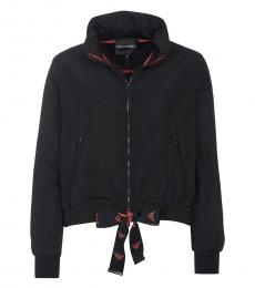 Emporio Armani Black Front Zipper Jacket